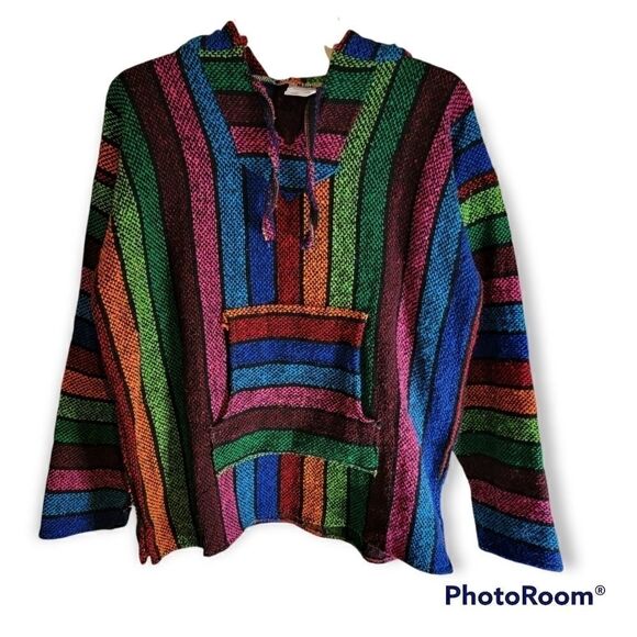 Vel-Mex Rainbow Boho Drug Rug Size Medium - Picture 1 of 6